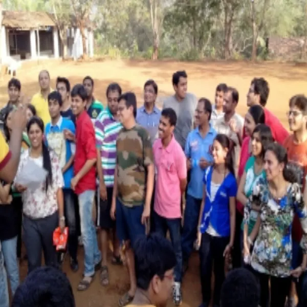 A fun game being played while outing along with MyCFO team at Durshet Farms for an Adventure Camp